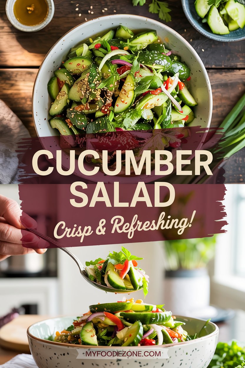 Asian Cucumber Salad with Sesame and Ginger