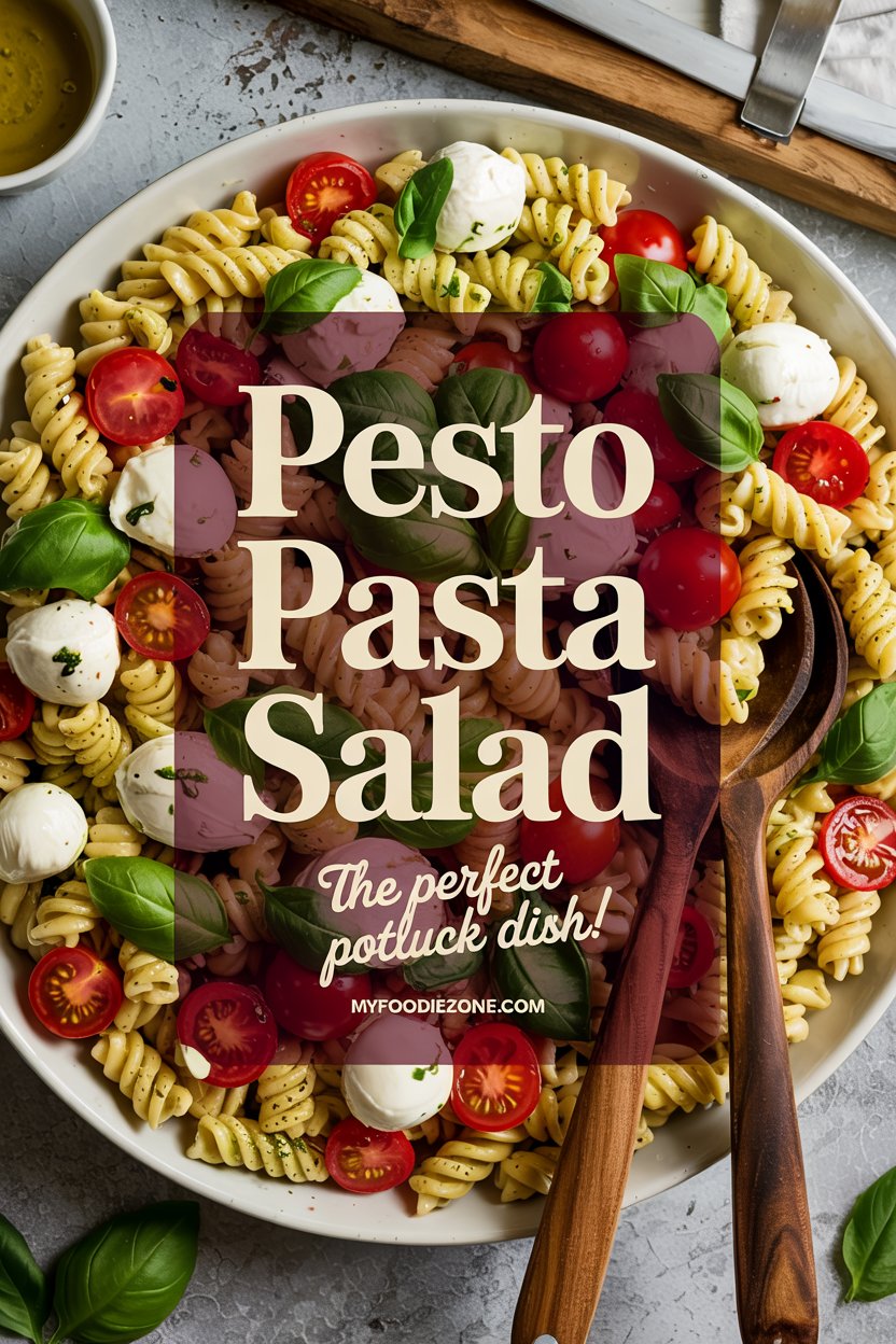 Pesto Pasta Salad with Fresh Mozzarella